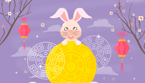 创意中秋节背景矢量素材(EPS/AI)