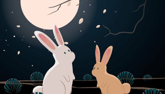 创意中秋节背景矢量素材(EPS/AI)