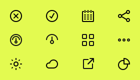 72个免费线性图标(PSD/AI/SVG)