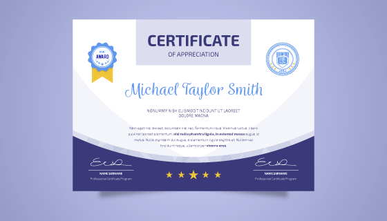 扁平设计的毕业证书矢量素材(EPS/AI)