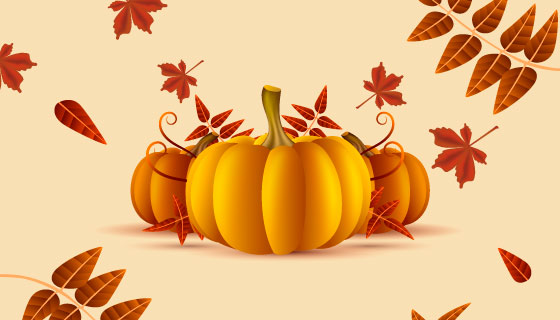 逼真的感恩节背景矢量素材(EPS/AI)