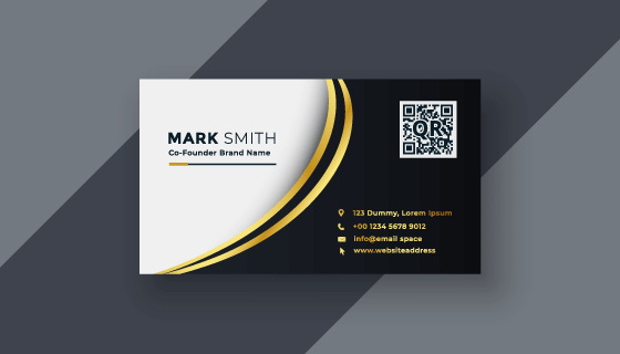 时尚黑金商务名片矢量素材(EPS)