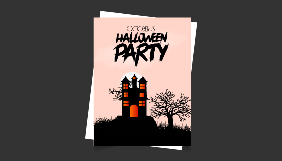 万圣节邀请函设计矢量素材(EPS)