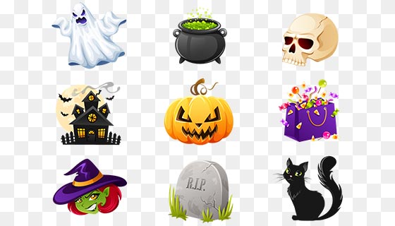 万圣节元素矢量素材(PNG)
