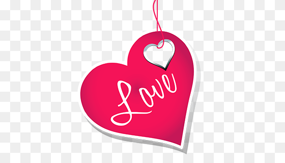 红色爱心吊坠(PNG)