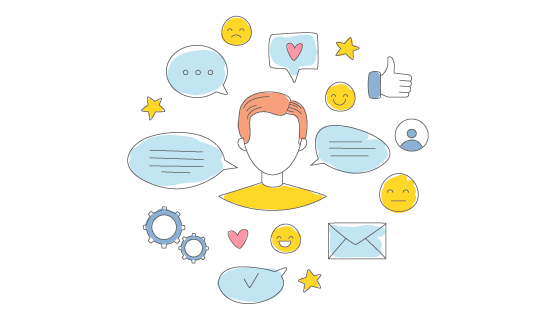 手绘赞美图标矢量素材(EPS/AI)