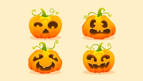 万圣节南瓜矢量素材(EPS/AI/PNG)