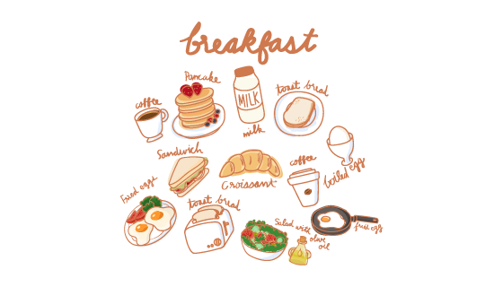 插图风格的食物矢量素材(EPS/PNG)