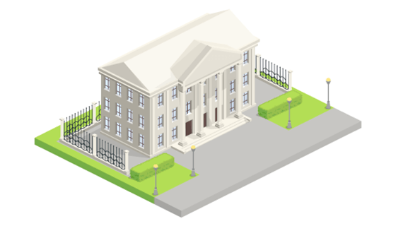 市政厅等距插图矢量素材(EPS/PNG)