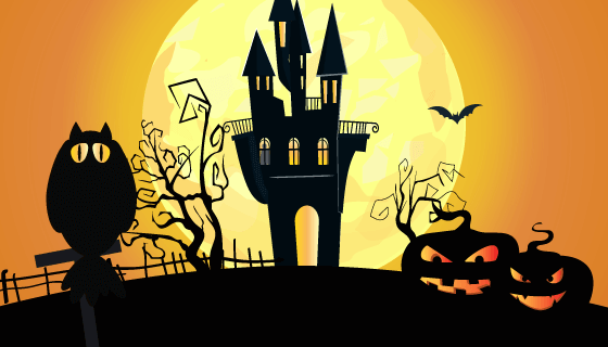 万圣节背景矢量素材(EPS)