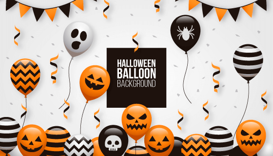 万圣节气球背景矢量素材(EPS/AI)