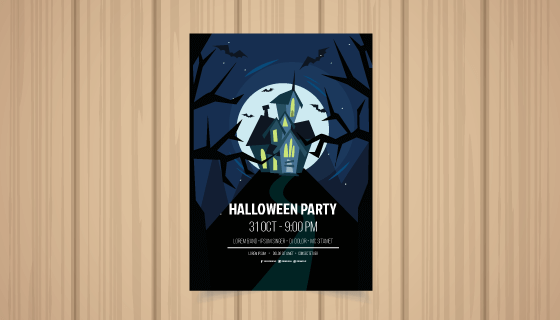 创意万圣节卡片海报矢量素材(EPS/AI)