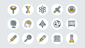 30个科学题材图标(AI/EPS/PSD/SVG/PNG)