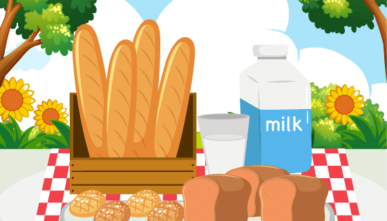 在公园野餐矢量素材(EPS)