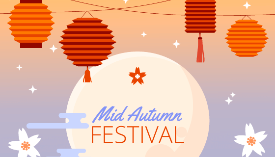 创意中秋节背景矢量素材(EPS/AI)