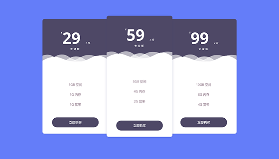漂亮的套餐价格表