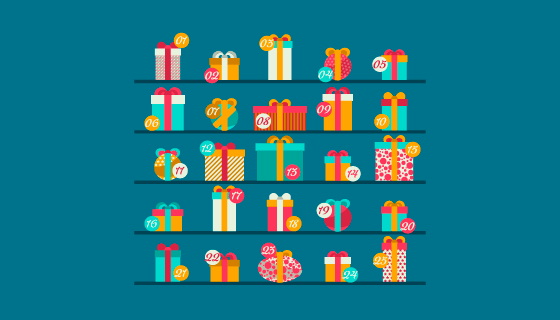 圣诞节礼物/礼盒矢量素材(EPS/AI/PNG)