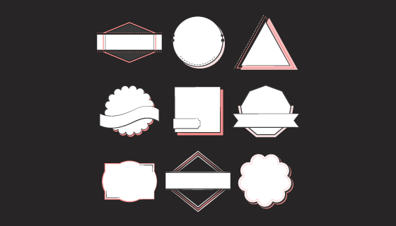 徽章和标志集合矢量素材(EPS/PNG)