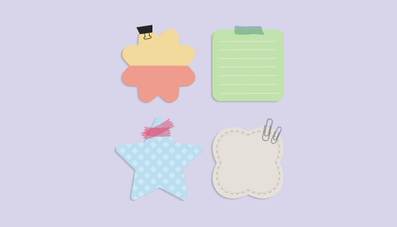 各种各样的便签矢量素材(EPS)