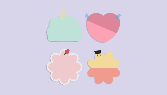 各种各样的便签矢量素材(EPS)