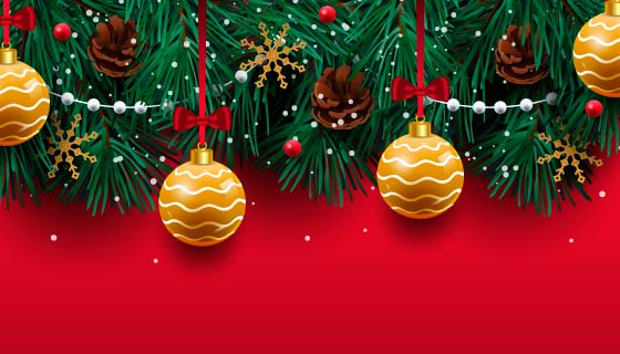 创意铃铛圣诞节背景矢量素材(EPS/AI)
