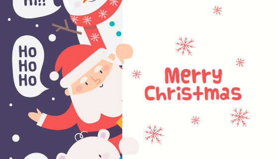 卡通风格圣诞节人物矢量素材(EPS/AI)