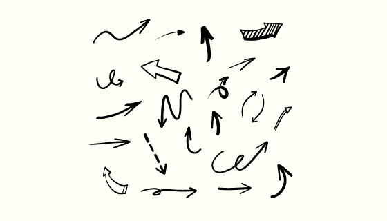 手绘风格箭头矢量素材(EPS/AI/PNG)