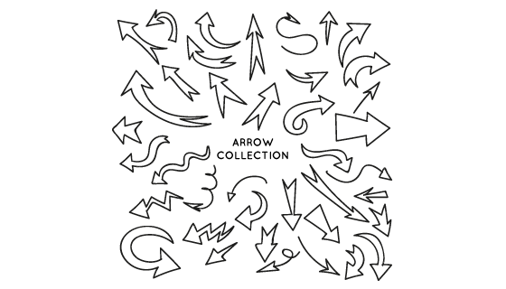 手绘风格箭头矢量素材(EPS/AI/PNG)