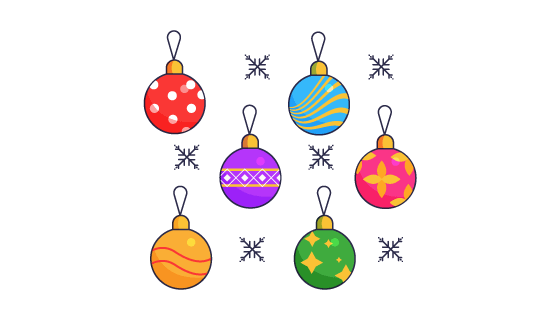 圣诞气球矢量素材(EPS/AI/PNG)