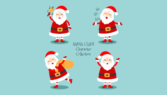 可爱的圣诞老人矢量素材(EPS/AI/PNG)