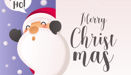 淘气的圣诞老人圣诞背景矢量素材(EPS)