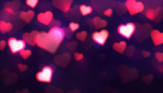 情人节闪亮的爱心背景矢量素材(EPS/AI)