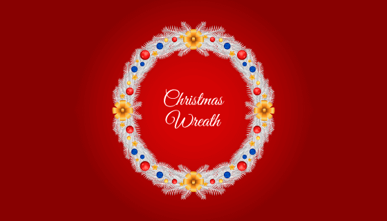 创意圣诞节花环矢量素材(EPS/AI/PNG)