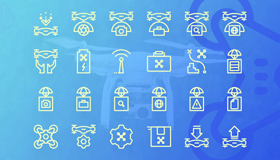 50个免费无人机图标(AI/Sketch/SVG/PNG)