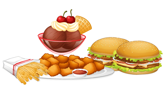 美味的快餐矢量素材(EPS/PNG)