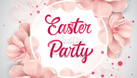 复活节花环背景矢量素材(EPS)