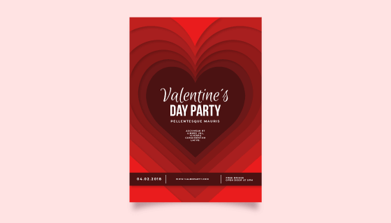 情人节爱心海报矢量素材(EPS/AI)