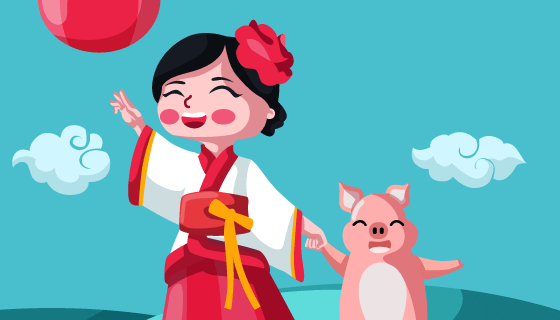 新年快乐背景矢量素材(EPS/AI)