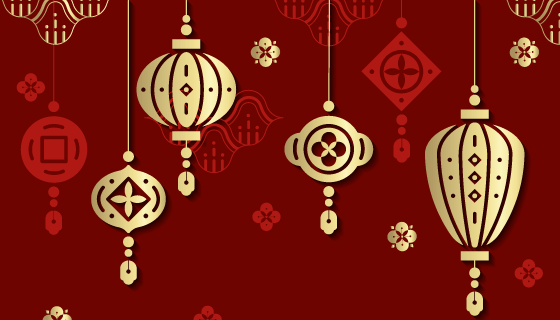 新年背景矢量素材(EPS)