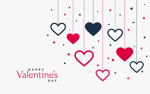 爱心吊坠情人节背景矢量素材(EPS)