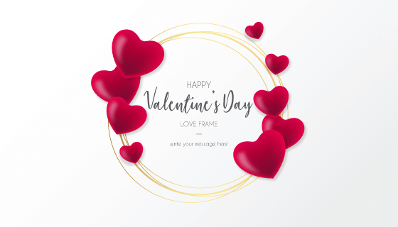 爱心情人节背景矢量素材(EPS)