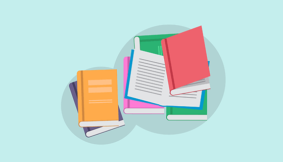 卡通图书背景矢量素材(EPS)