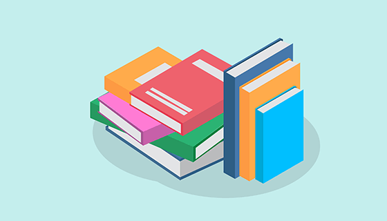 卡通图书背景矢量素材(EPS)