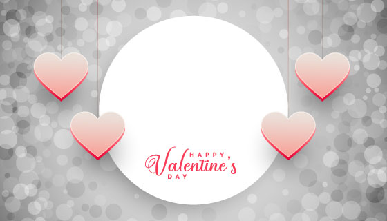 时尚爱心情人节快乐背景矢量素材(EPS)