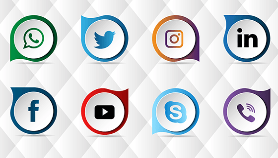 12个社会化图标矢量素材(EPS)
