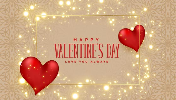 创意爱心情人节快乐背景矢量素材(EPS)