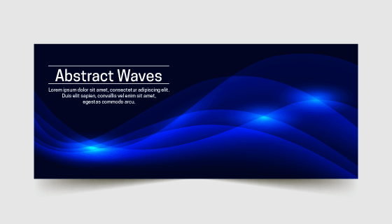 抽象波浪banner矢量素材(EPS/AI)