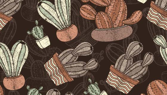 手绘仙人掌矢量素材(EPS/AI)