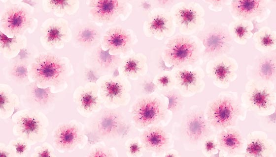 模糊的樱花背景矢量素材(EPS/AI)