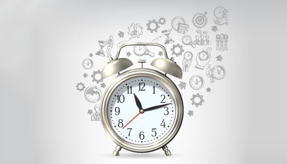 创意时间管理海报矢量素材(EPS)